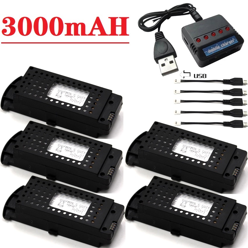 Drone Zll Rc - Bateria Q6 para Drones 3.7V 3000mAh