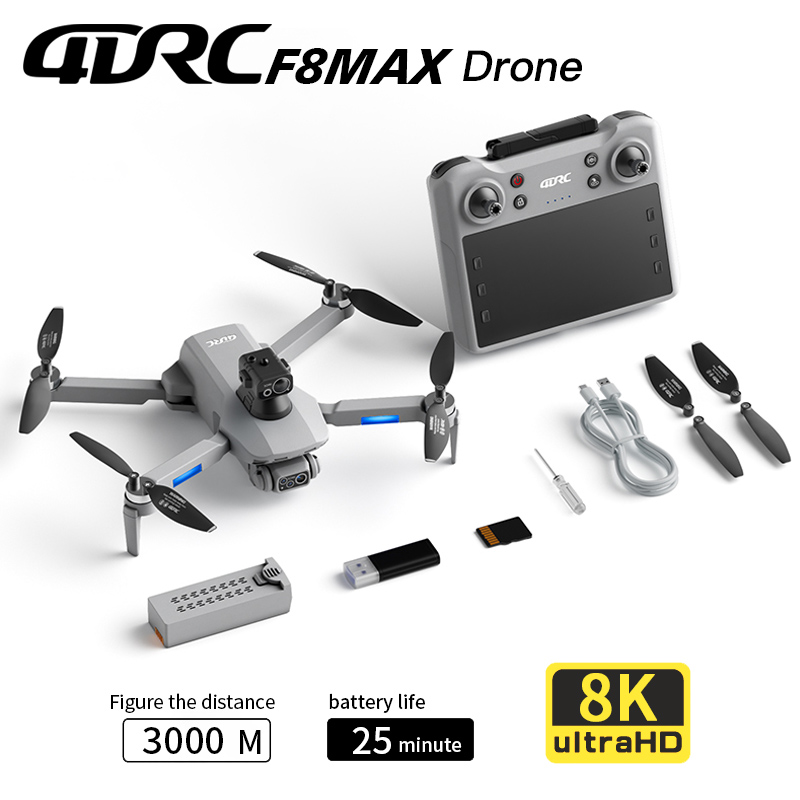 Drone Rc Gps - F8 max gps drone profissional 8k