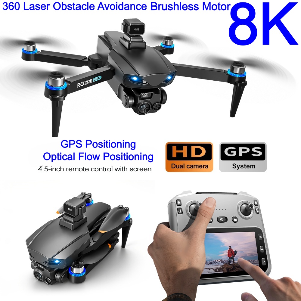 Drone Rc Gps - Novo drone 8k com câmera hd,