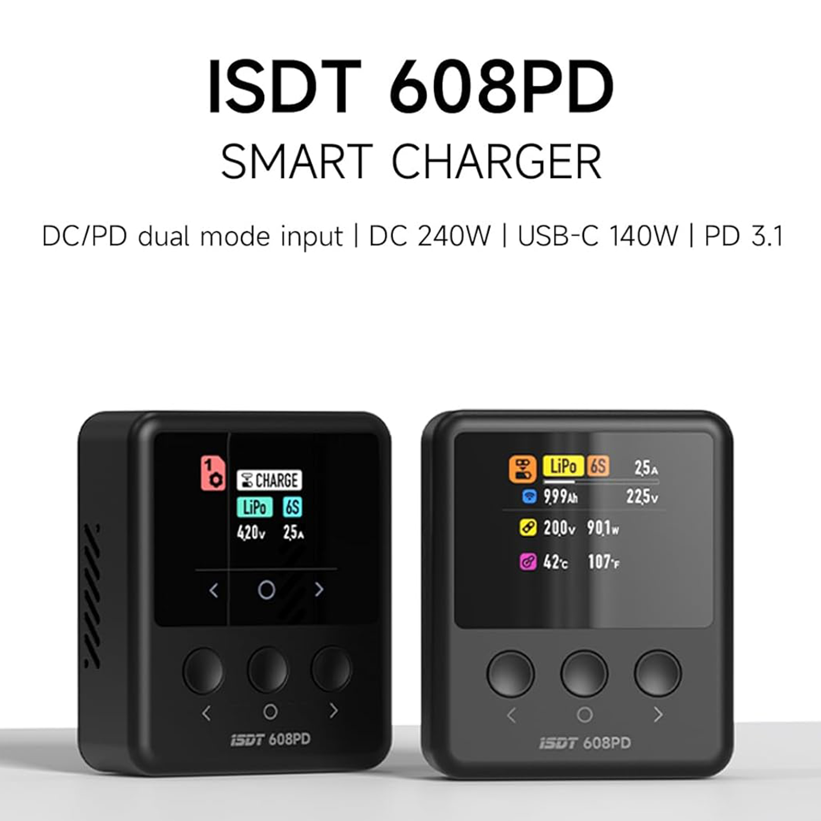 Lipo Battery Charger - Carregador e Descarregador Inteligente ISDT 608PD