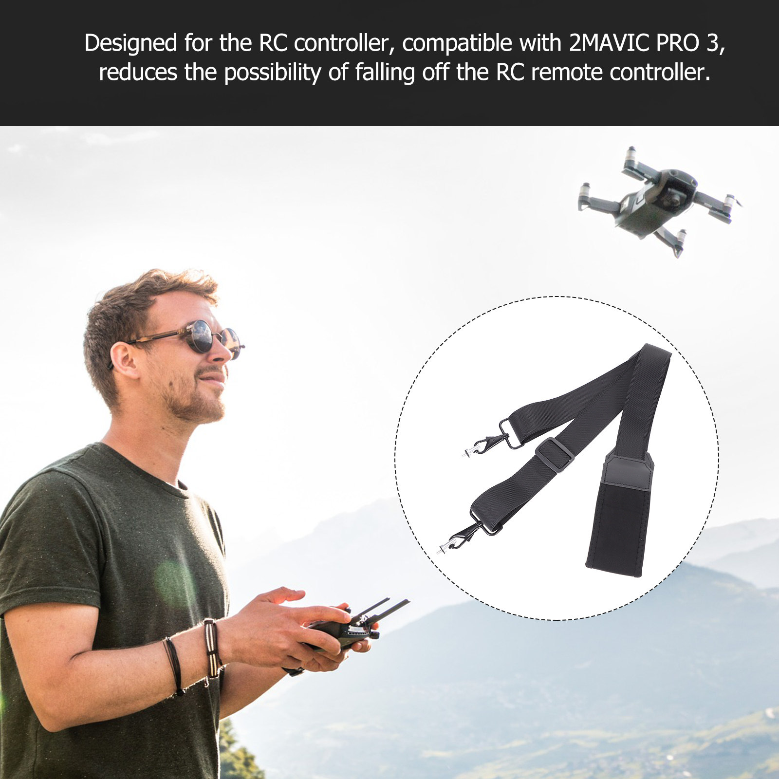 Cinta de Pescoço para Controle - Drone Rc Lanyard avaliação e preço