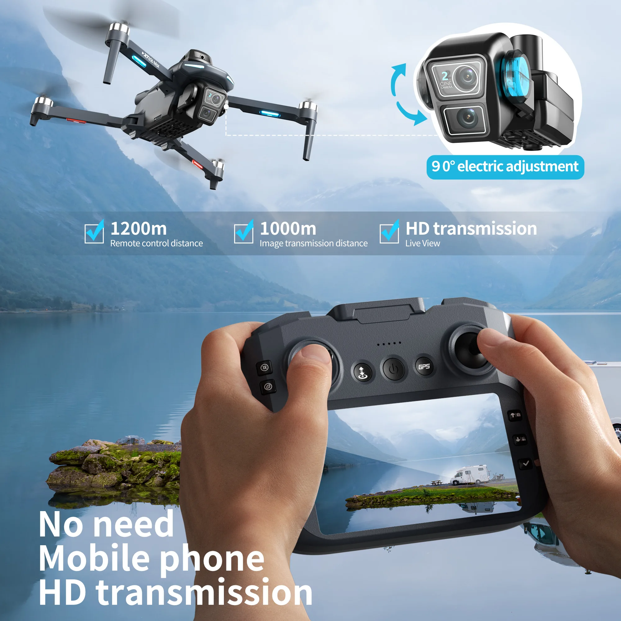Drone Profissional Lenovo XT60 - Drone Rc Explorer avaliação e preço