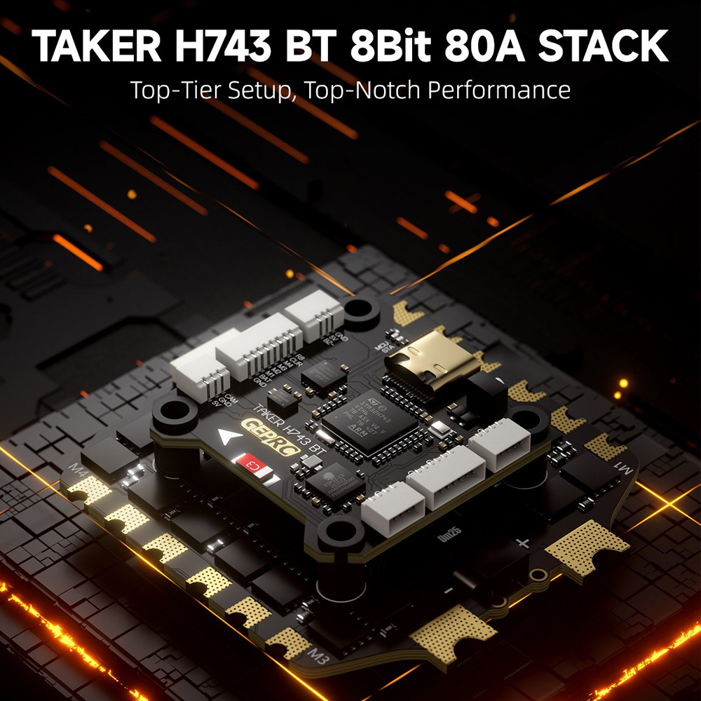 GEPRC TAKER H743 BT 8Bit 80A S - Rc Helicopter Gyro avaliação e preço