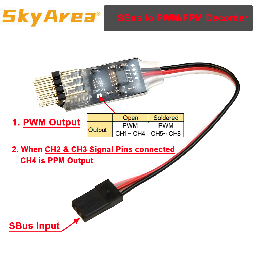 SkyArea-SBUS PPM PWM Decorder  - Frsky Receiver Module avaliação e preço
