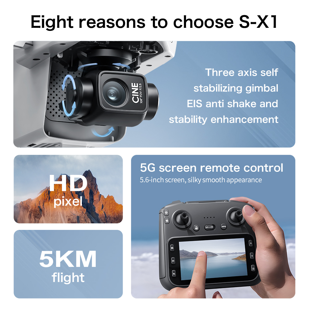 Drone Lenovo S-X1 8K HD Profis - Drone X1 Rc avaliação e preço
