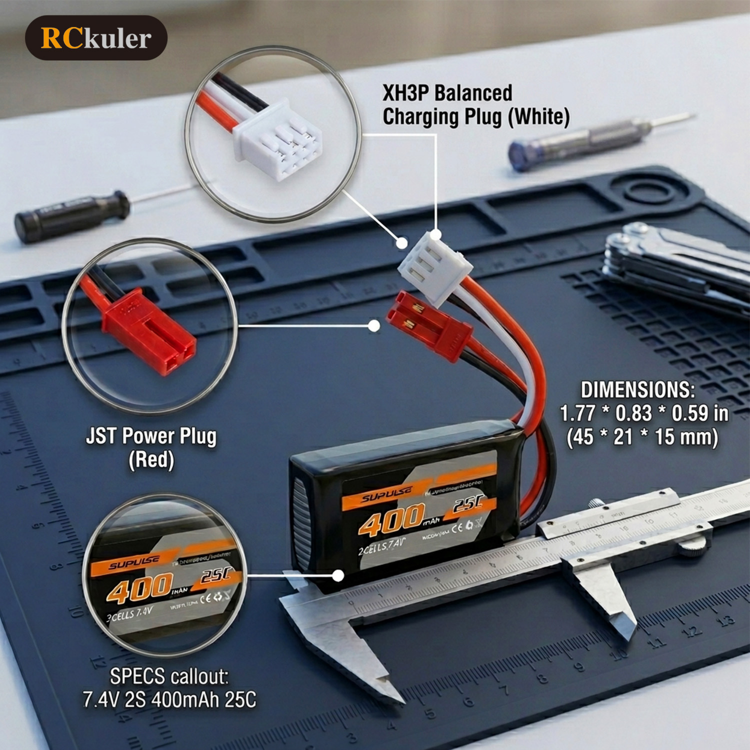 2PCS Bateria Recarregável Li-P - Lipo Battery Charger avaliação e preço