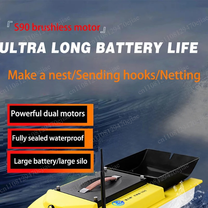Barco de Isca RC S90 12V com G - Rc Boat Brushless Motor avaliação e preço