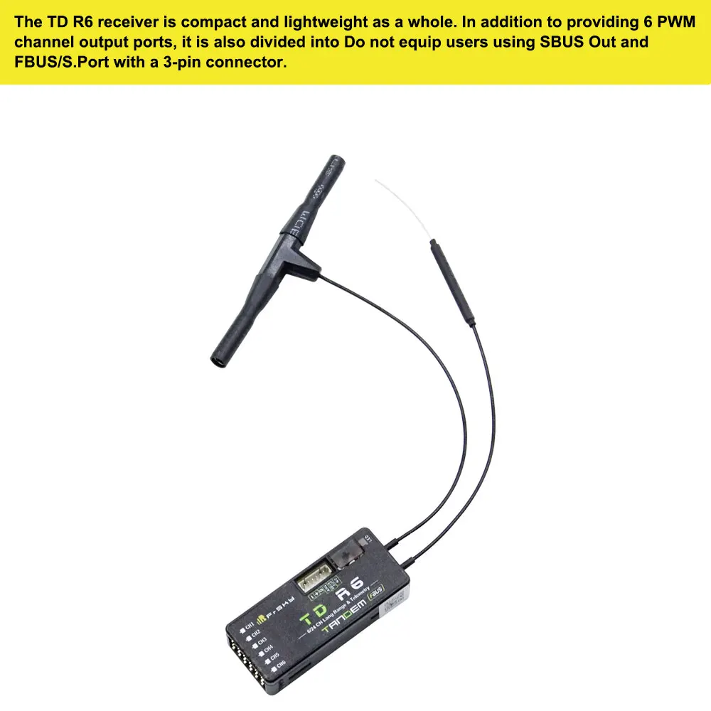 FrSky TD R6 2.4G/900MHz Recept - Frsky Receiver Module avaliação e preço