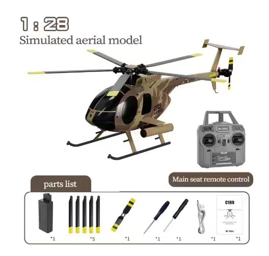 Helicóptero RC C189 MD500 1:28 - Rc Helicopter Gyro avaliação e preço